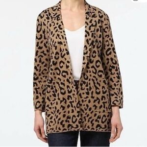 J Crew Sophie animal print sweater Size M